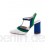 Alba Moda High heels - royalblau,weiß,grün/multi-coloured